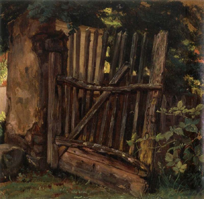Christian Friedrich Gille Garden Gate oil painting picture